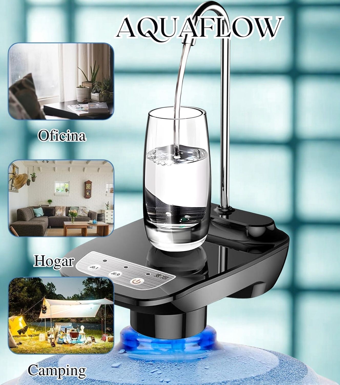 AquaFlow™  Bomba de Agua Eléctrica Portátil e Inteligente